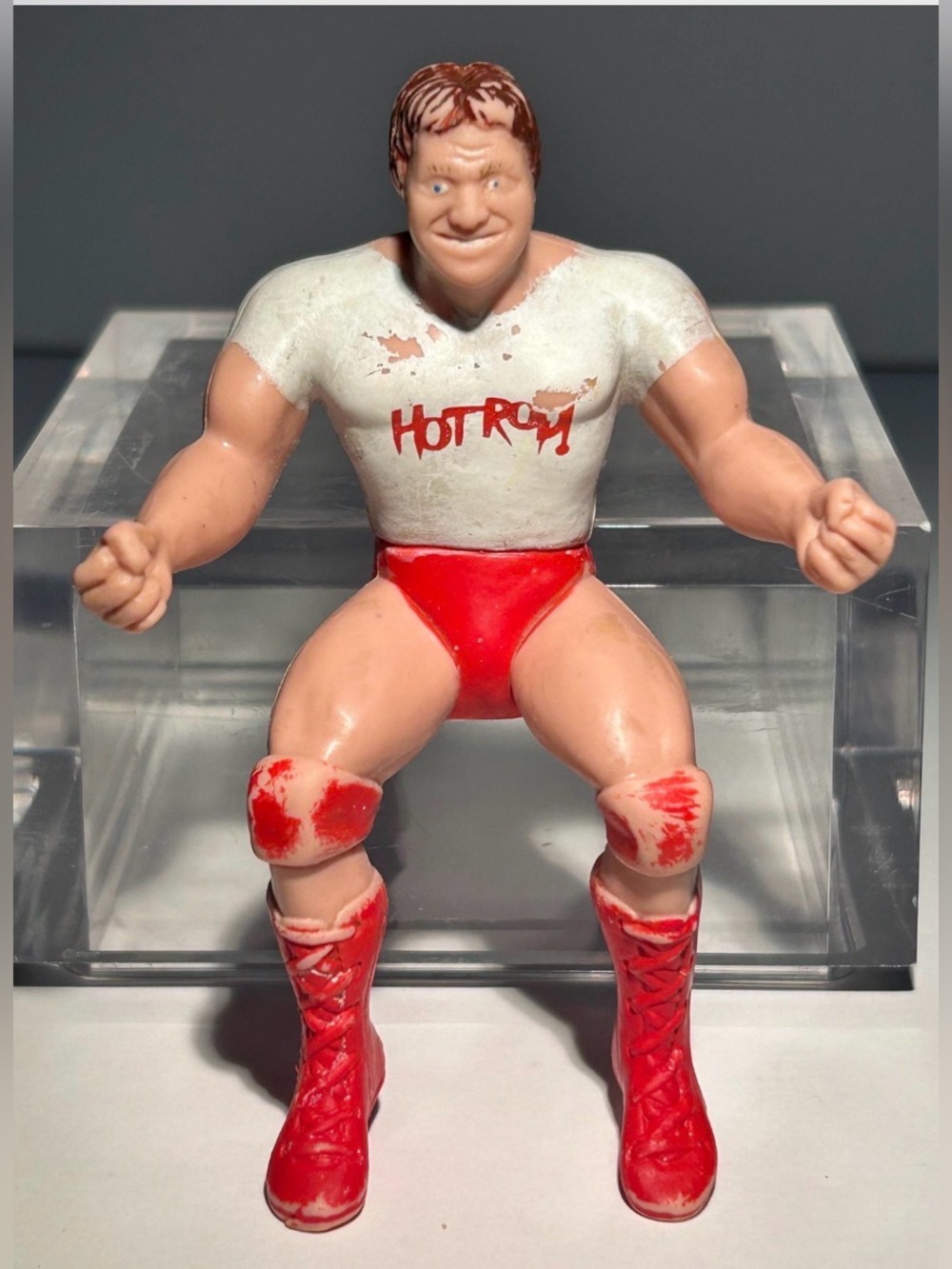Vintage 1985 WWF LJN Titan Sports “Hot Rod” Roddy Piper Thumb Wrestler